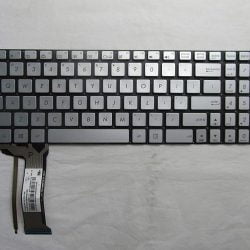 Laptop Internal Keyboard Compatible for Asus GL552VW (Silver)