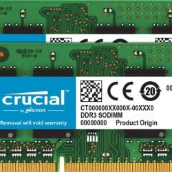 Crucial 8GB Single DDR3 1866 MT s PC3-14900 SODIMM 204-Pin Memory - CT102464BF186D 16GB Kit (8GBx2)