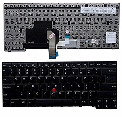 Internal Keyboard (US) for Lenovo IBM Thinkpad E450, E450C, E455, E460, E465, W450 P/No.04X6101, MP-13U53US-G62, SN20E66101 with Mouse Stick Black