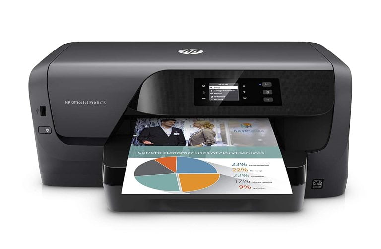 HP OfficeJet Pro 8210 Wireless Printer with Mobile Printing, HP Instant Ink & Amazon Dash Replenishment Ready (D9L64A)