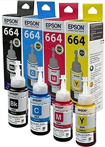 Epson 664 Set Black, Cyan , Magenta ,Yellow Tri-Color Ink Cartridge